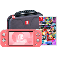 Koop Nintendo Switch Lite Koraal + Mario Kart 8 Deluxe + Bigben Beschermtas - 6095610140196