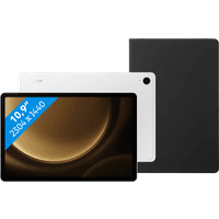 Koop Samsung Galaxy Tab S9 FE 128GB Wifi Zilver + BlueBuilt Book Case Zwart - 6151114689682