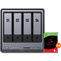 Koop UGREEN NASync DXP4800 + Seagate Ironwolf 4TB 4-Pack - 6151123891854